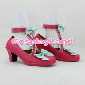 高品質 高級 オーダーメイド ブーツ 靴 アイカツ! 風 Aikatsu! Ichigo Hoshimiya Cosplay Boots