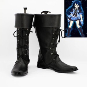 高品質 高級 オーダーメイド ブーツ 靴 AKB48 風 River Black Cosplay Shoes Boots