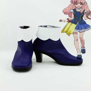 高品質 高級 オーダーメイド ブーツ 靴 AKB48 風 Orine Aida Blue High Heel Cosplay Shoes Boots