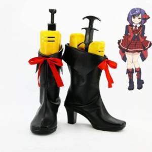 高品質 高級 オーダーメイド ブーツ 靴 AKB48 風 Atsuko Maeda 13th Black Cosplay Shoes Boots