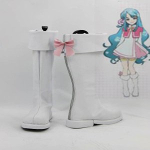 高品質 高級 オーダーメイド ブーツ 靴 AKB48 風 Nova Chieri Sono White Cosplay Shoes Boots