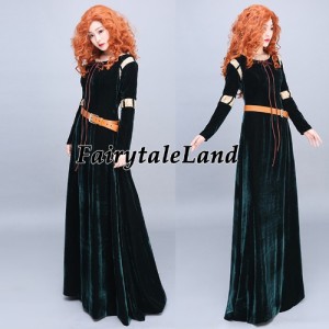 高品質 高級コスプレ衣装 ディズニー メリダとおそろしの森 風 オーダーメイド ドレス Brave Merida Cosplay Costume