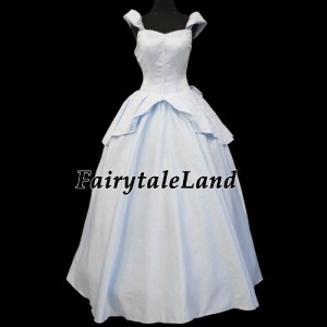 高品質 高級コスプレ衣装 ディズニー シンデレラ 風 ドレス オーダーメイド Fancy Cinderella Light Blue Dress Cosplay