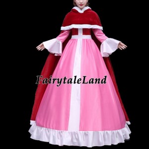 高品質 高級コスプレ衣装 ディズニー 美女と野獣 風 プリンセス ベル タイプ ドレス Beauty And The Beast Belle Pink Dress