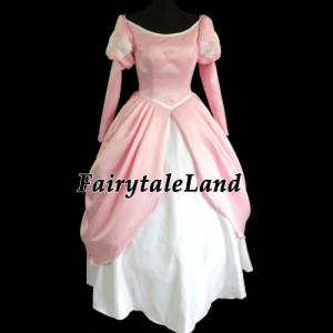 高品質 高級コスプレ衣装 ディズニー リトルマーメイド 風 アリエル タイプ ドレス Princess Ariel Pink Dress