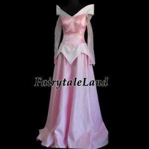 高品質 高級コスプレ衣装 ハロウィン ディズニー オーロラ姫 風 ドレス Aurora Light Pink Dress