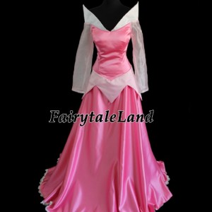 高品質 高級コスプレ衣装 ハロウィン ディズニー オーロラ姫 風 ドレス Sleeping Beauty Dress Cosplay Aurora Costume