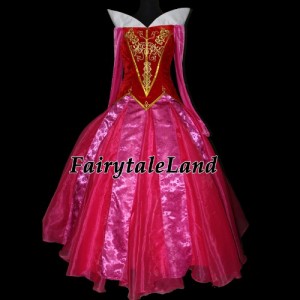 高品質 高級コスプレ衣装 ハロウィン ディズニー オーロラ姫 風 ドレス Sleeping Beauty Princess Costume 