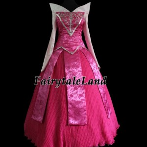 高品質 高級コスプレ衣装 ハロウィン ディズニー オーロラ姫 風 ドレス Sleeping Beauty Princess Aurora Pink Dress