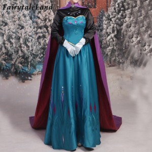 高品質 高級コスプレ衣装 ディズニー風 アナと雪の女王 アナ/エルサ オーダーメイド コスチュームドレス Princess Elsa Cosplay Costume