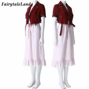 高品質 高級コスプレ衣装 ファイナルファンタジー VII 風 エアリス・ゲインズブール タイプ FF7 Aerith Gainsborough Cosplay Costume