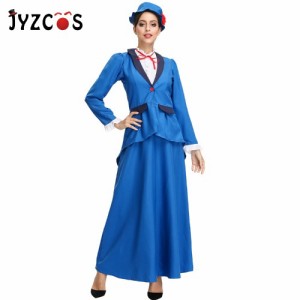 高品質 高級コスプレ衣装 ディズニー メリー・ポピンズ 風 オーダーメイド コスチューム ドレス Mary Poppins Magical Nanny Costume