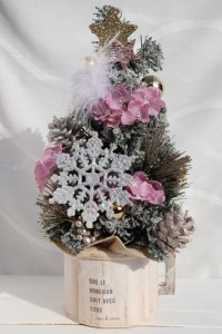 クリスマス ウィンター ツリー クリスマスツリー 卓上 ラメ ピンク OR ブルー 高さ 35ｃｍ