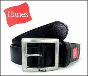 ヘインズ黒　牛革ベルト Hanes　ビジネス　カジュアル　ベルト　[通販 限定 激安 特価 送料無料]