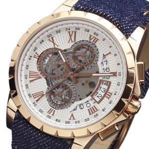 サルバトーレマーラ　デニムベルト　クロノ クオーツ メンズ 腕時計 SM13119D-PGWHBL ホワイト ホワイト [通販 限定特価 高級腕時計 送料