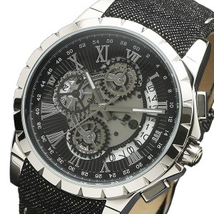 サルバトーレマーラ　デニムベルト　クロノ クオーツ メンズ 腕時計 SM13119D-SSBK/BK ブラック ブラック [通販 限定特価 高級腕時計 送