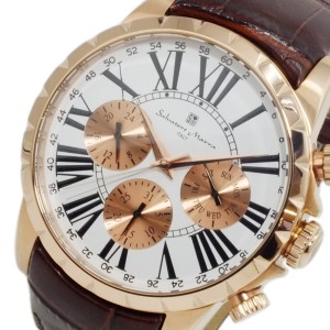 サルバトーレ マーラ SALVATORE MARRA クオーツ メンズ 腕時計 SM15103-PGWH　ブラウン　ピンクゴールド　プレゼント　[通販 限定特価 高