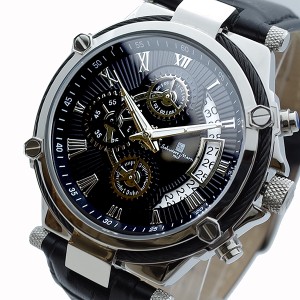サルバトーレマーラ クオーツ メンズ 腕時計  SM18102-SSBK　ブラック　[通販 限定特価 高級腕時計 送料無料] 