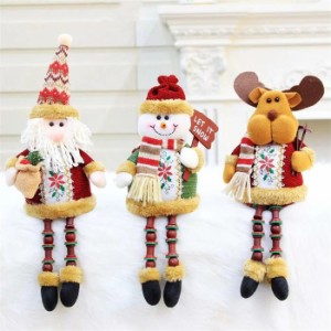 クリスマス 飾り オーナメント ぬいぐるみ サンタクロース 玄関飾り 壁掛け 雪だるま スノーマン トナカイ 人形 北欧 小物 クリスマス置
