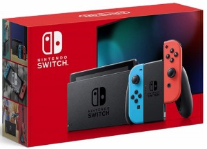 【送料無料】【中古】Nintendo Switch Joy-Con(L) ネオンブルー/(R) ネオンレッド(バッテリー持続時間が長いモデル) （箱説付き）