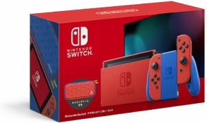 【送料無料】【中古】Nintendo Switch 本体 Nintendo Switch マリオレッド×ブルー セット（箱説付き）