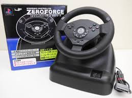 【送料無料】【中古】PS プレイステーション ステアリングコントローラ ZERO FORCE コントローラー