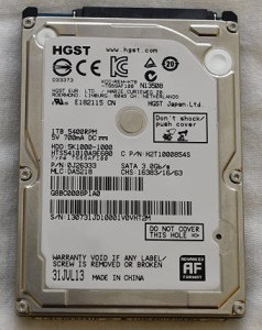【送料無料】【中古】PC HGST 内蔵型2.5インチSATA HDD 1TB HTS541010A9E680