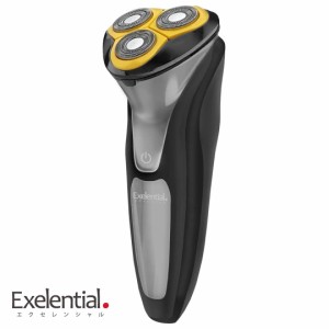 【在庫処分特価】シェーバー Exelential エクセレンシャル ポータブル 電気シェーバー 回転式 充電式 USB充電 IPX7 防水 お風呂剃り可 ト