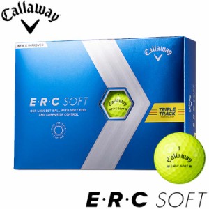 【2023モデル】キャロウェイ E・R・C ソフト トリプル・トラック ゴルフボール 1ダース(12個入り) イエロー 日本正規品 Callaway ERC SOF