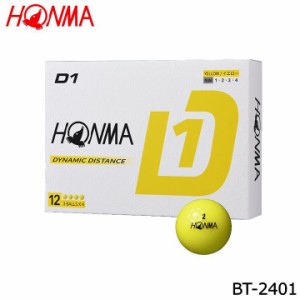 本間ゴルフ BT-2401 D1ボール 1ダース(12個入り) イエロー ゴルフボール HONMA 10p