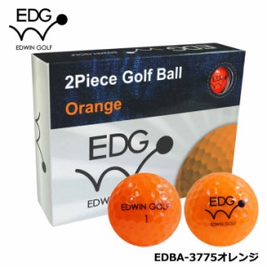 EDWIN GOLF ゴルフボール　12個入り EDBA-3775  (オレンジ) 　 GOLF BALL エドウィン レザックス LEZAX