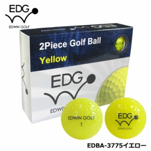 EDWIN GOLF ゴルフボール　12個入り EDBA-3775  (イエロー) 　 GOLF BALL エドウィン レザックス LEZAX