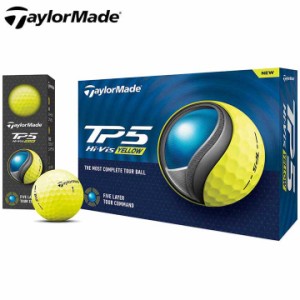 【2024モデル】テーラーメイド TP5 イエロー ゴルフボール 1ダース（12球入り）日本正規品 TaylorMade 10p