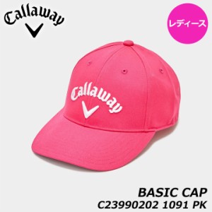 【レディス】【2023モデル】キャロウェイ C23990202 ベーシックキャップ 1091(PK) JM 23 帽子 吸水速乾スベリ CALLAWAY BASIC CAP 23 JM 