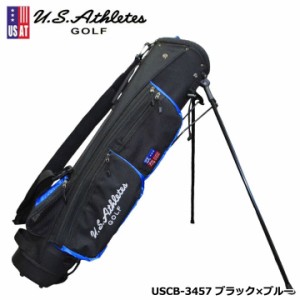 USアスリート USCB-3457 キャディバッグ （ブラック/ブルー）6.5型 1.9kg 48インチ対応 ５分割 U.S.Athletes