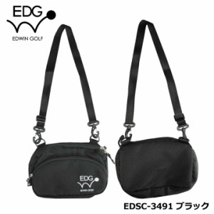 EDWIN GOLF ポーチ EDSC-3491  (ブラック) 　ショルダーストラップ付ポーチ サコッシュ エドウィン レザックス LEZAX