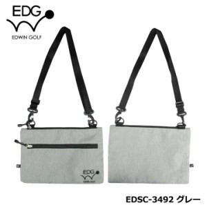 EDWIN GOLF サコッシュ EDSC-3492  (グレー) 　ショルダーストラップ付ポーチ  エドウィン レザックス LEZAX