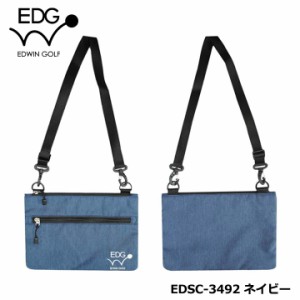 EDWIN GOLF サコッシュ EDSC-3492  (ネイビー) 　ショルダーストラップ付ポーチ  エドウィン レザックス LEZAX