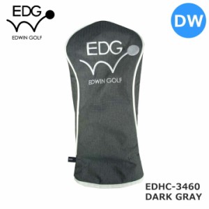 EDWIN GOLF ヘッドカバー EDHC-3860(ドライバー用) (ダークグレー) DRIVER HEAD COVER  エドウィン レザックス LEZAX