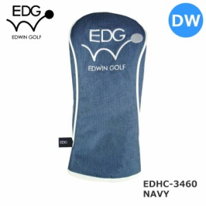 EDWIN GOLF ヘッドカバー EDHC-3860(ドライバー用) (ネイビー) DRIVER HEAD COVER  エドウィン レザックス LEZAX