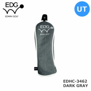 EDWIN GOLF ヘッドカバー EDHC-3862(ユーティリティ用) (ダークグレー) DRIVER HEAD COVER  エドウィン レザックス LEZAX