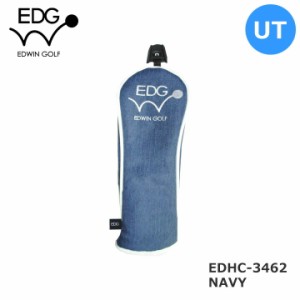 EDWIN GOLF ヘッドカバー EDHC-3862(ユーティリティ用) (ネイビー) DRIVER HEAD COVER  エドウィン レザックス LEZAX