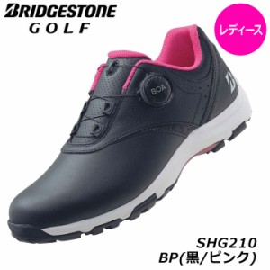 【レディース】ブリヂストンゴルフ SHG210 ゼロ・スパイク バイター ライト  BP(黒/ピンク) ゴルフ スパイクレスシューズ BOA BRIDGESTON