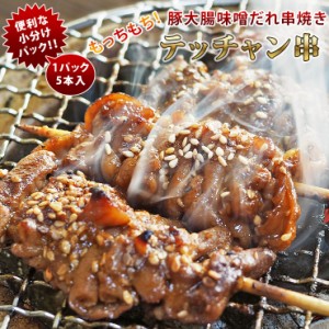 焼きとん 豚テッチャン串 モツ焼き 焼き肉 味噌だれ 5本 BBQ バーベキュー 焼肉 焼鳥 焼き鳥 惣菜 おつまみ 家飲み グリル ギフト 肉 生 