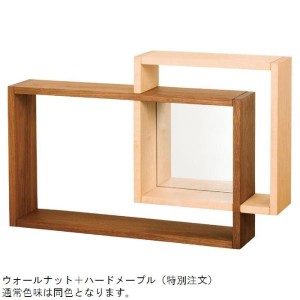 壁掛けミラー 壁掛け鏡 ウォールミラー 80 日本製 完成品 無垢 木製 4素材選択 おしゃれ 飾り棚 小物置き ミラー シェルフ ミラー 送料無