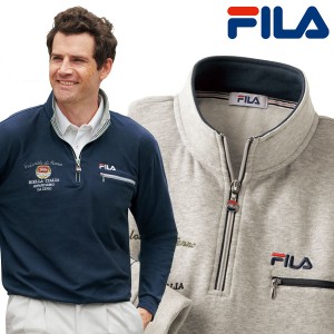 FILA フィラ 裏起毛ジップアップトレーナー 肌ざわりの良い暖か裏起毛素材 ファスナー付き胸ポケット 秋冬 40代 50代 60代 957867