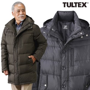 TULTEX タルテックス フード付きダウンハーフコート 秋冬 40代 50代 60代 C909563-SAI