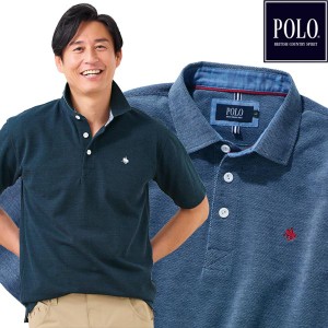 POLO BCS ポロ・ビーシーエス ワンポイントポロシャツ 三つ杢ピラミッドカノコ 定番デザイン メンズ 春夏 40代 50代 60代 958040