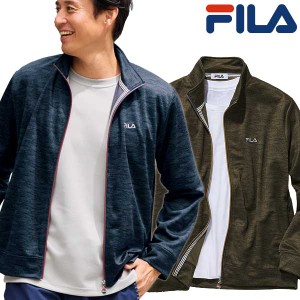 FILA フィラ 杢調ジャージブルゾン 吸水速乾 接触冷感 脇ポケット メンズ 春夏秋 40代 50代 60代 958064