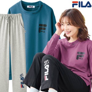 FILA リラックスパジャマ上下セット 部屋着 柔らかミニ裏毛 レディース 婦人服 961526